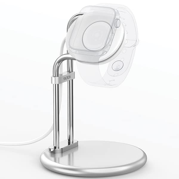 Sodi Stand Φόρτισης Apple Watch Saw-300 Ασημί - Image 2