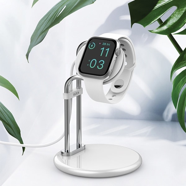 Sodi Stand Φόρτισης Apple Watch Saw-300 Ασημί - Image 6