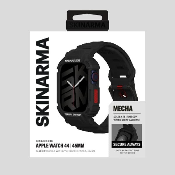 Skinarma Θήκη + Λουράκι Mecha 2 Σε 1 Για Apple Watch 45/44mm Μαύρο - Image 4