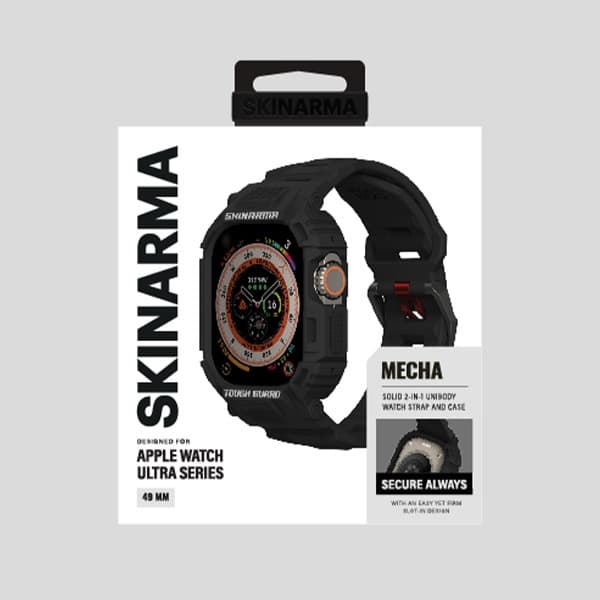 Skinarma Mecha 2in1 Θήκη + Λουράκι Για Apple Watch 49mm Μαύρο - Image 4