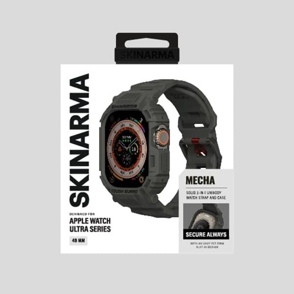 Skinarma Θήκη + Λουράκι Mecha 2σε1 Για Apple Watch 49mm Ελιά - Image 4