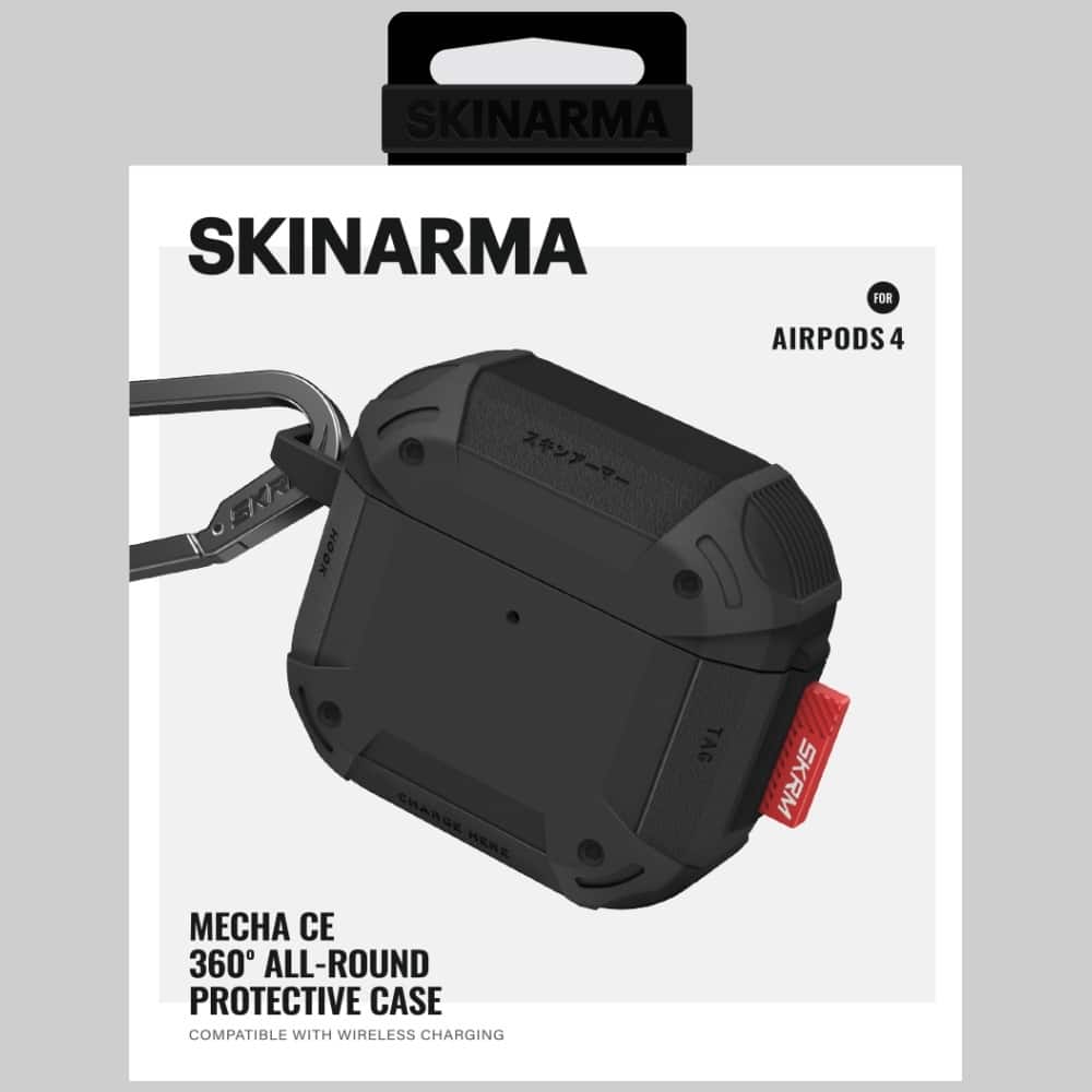 Θήκη Skinarma Mecha Ce Για Airpods 4 Μαύρη - Image 6