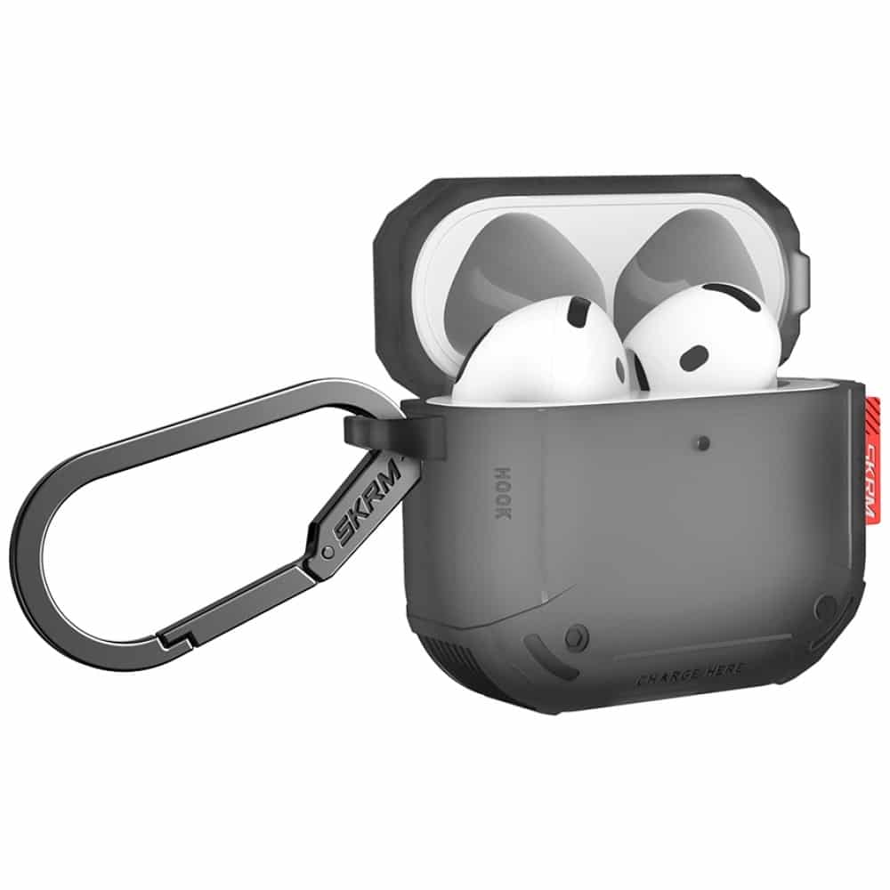 Θήκη Skinarma Mecha Ce Για Airpods 4 - Γκρι Διαφάνεια - Image 2