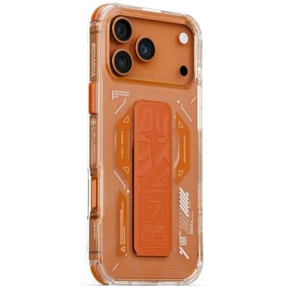 Θήκη Skinarma Helio Για iPhone 17 Pro Max Με Μαγνητική Φόρτιση + Βάση Στήριξης Πορτοκαλί