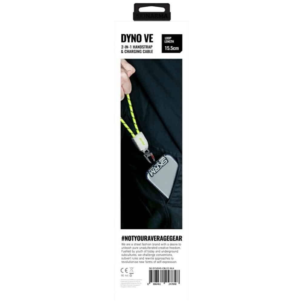 Universal 2in1 Λουράκι/Καλώδιο Λαιμού Τηλεφώνου Skinarma Dyno Ve USB-C/usb-C Μαύρο - Image 4