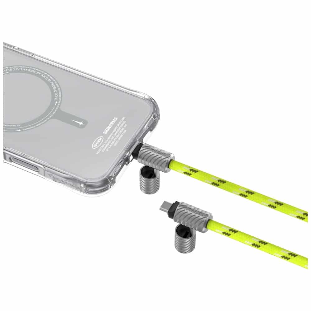 Universal 2in1 Λουράκι/Καλώδιο Λαιμού Τηλεφώνου Skinarma Dyno Ve USB-C/usb-C Niteglow - Image 3