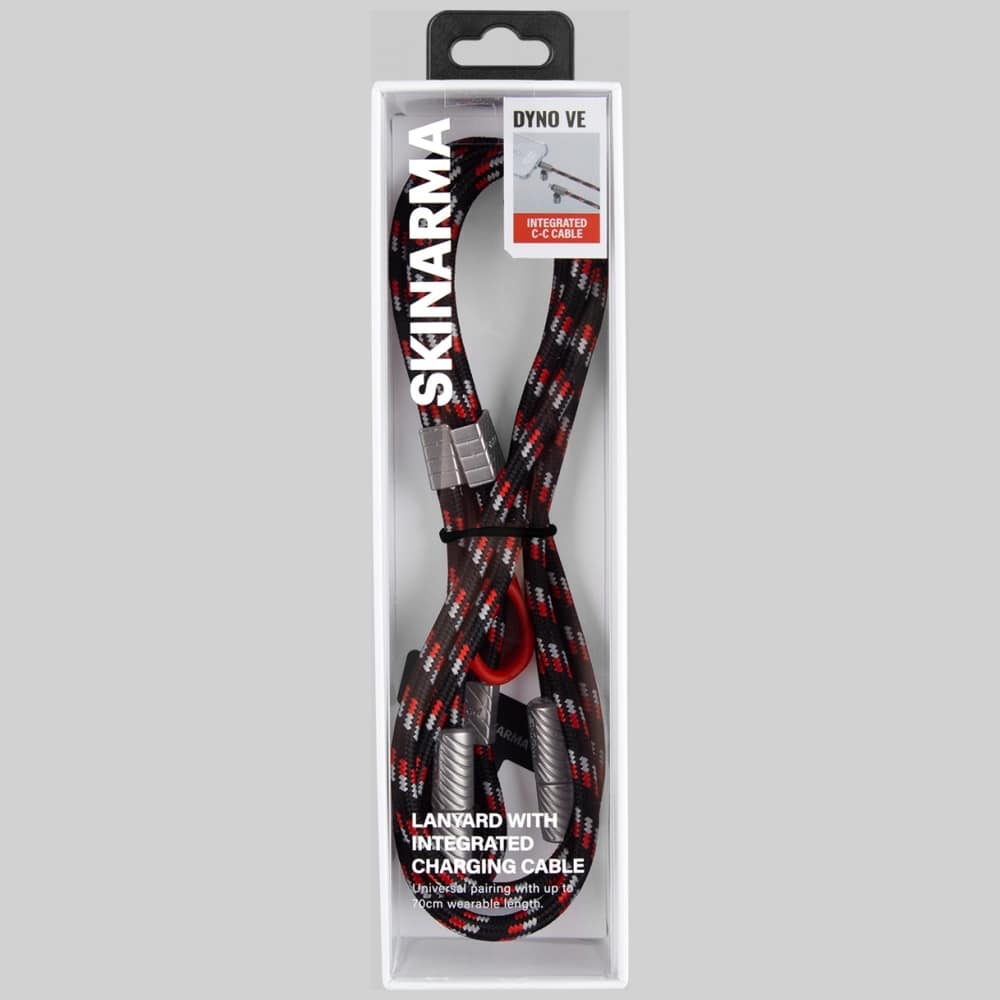 Universal 2in1 Λουράκι/Καλώδιο Λαιμού Τηλεφώνου Skinarma Dyno Ve USB-C/usb-C Μαύρο - Image 8