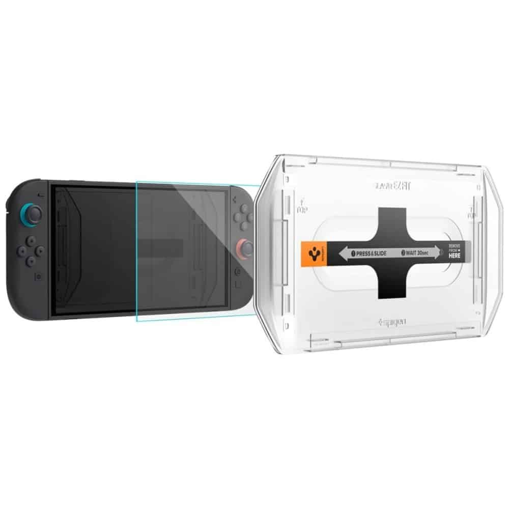 Tempered Glass Spigen Glas.tr Ez Fit For Nintendo Switch 2 (2pcs) - Image 4