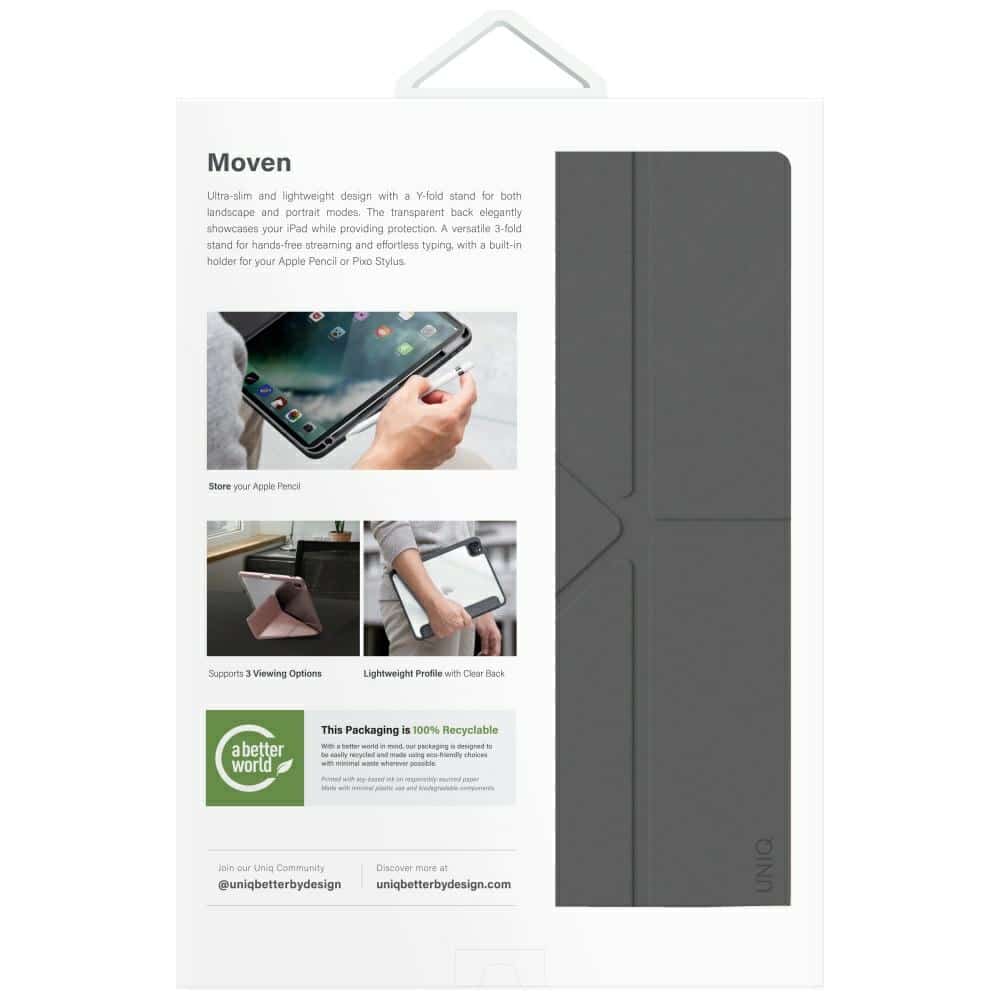 Case Uniq Moven For iPad 11" A16 (2025) / iPad 10.9" 10 Gen. (2022) Grey - Image 8