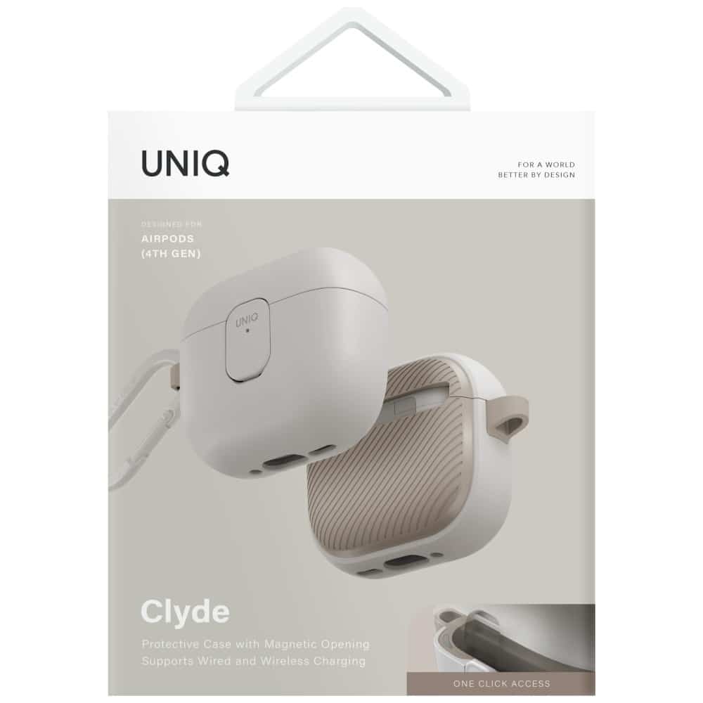 Case Uniq Clyde For Airpods 4 Lock Case Beige - Image 5