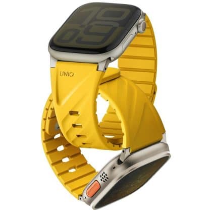 Strap Uniq Fluo για Apple Watch 49/46/45/44/42/41/40mm Magnetic Yellow
