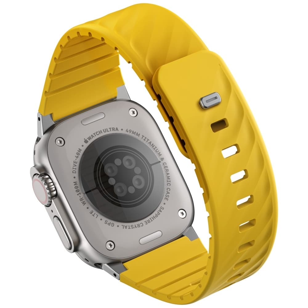 Strap Uniq Fluo για Apple Watch 49/46/45/44/42/41/40mm Magnetic Yellow - Image 2