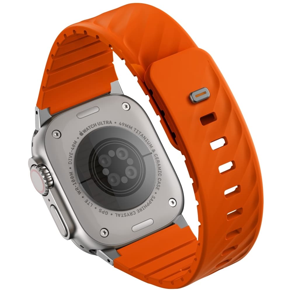 Strap Uniq Fluo για Apple Watch 49/46/45/44/42/41/40mm Magnetic Orange - Image 2