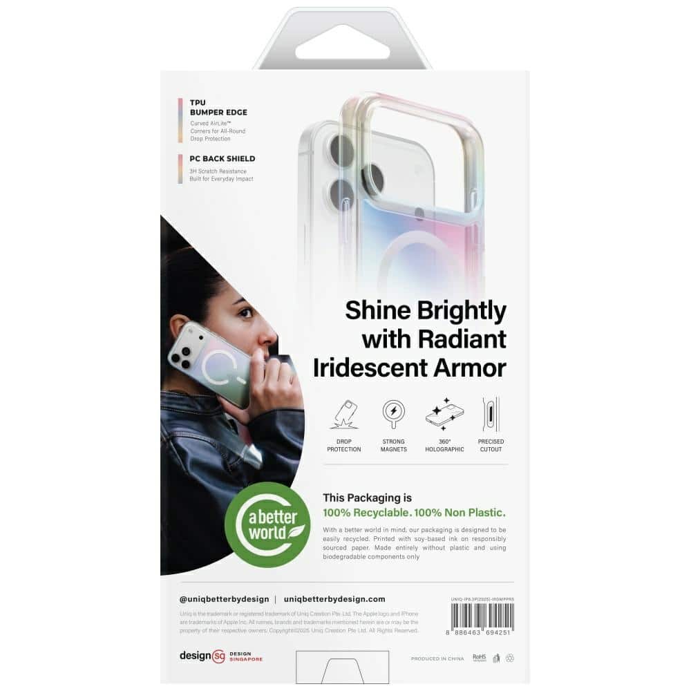 Θήκη Uniq Iridescia Για iPhone 17 Pro Με Magclick Charging - Ροζ Πρίσμα - Image 7