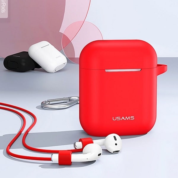 Usams Protective Case For Airpods Silicone Red Bh423ap04 (us-Bh423) - Image 2