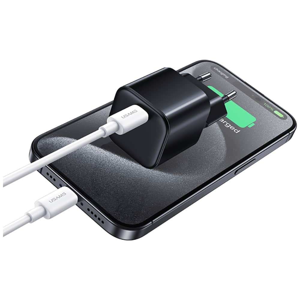 Charger Usams Jc Series Cc289 25w Gan Mini Fast Charger USB-C Black - Image 7