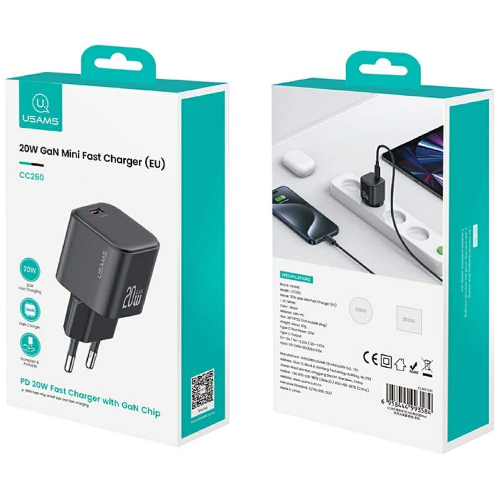 Wall Charger Usams Jo Series Cc260 20w USB-C + 1m USB-C/lightning Καλώδιο White - Image 10