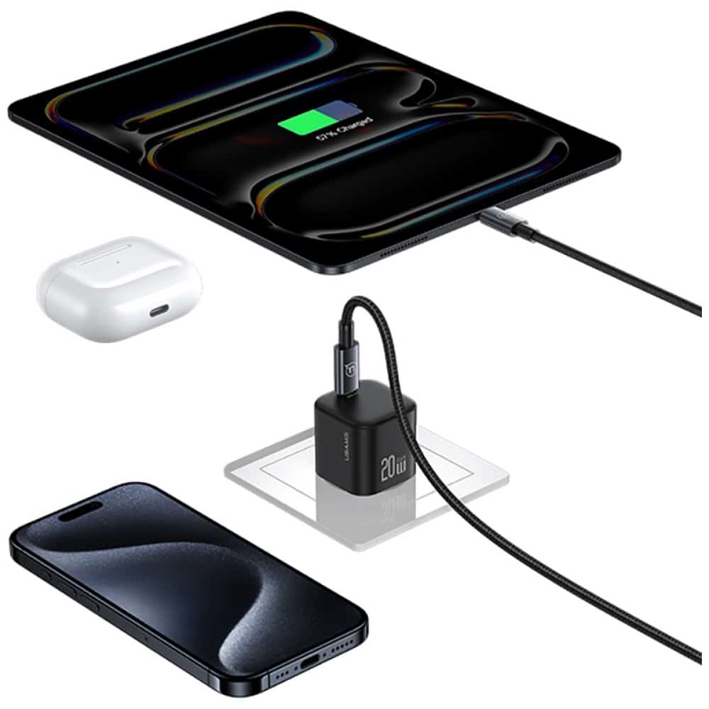 Wall Charger Usams Jo Series Cc260 20w USB-C + 1m USB-C/lightning Καλώδιο White - Image 7