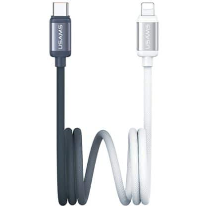 Καλώδιο Usams Bicolor Series Sj757 Pd 30w  USB-C/lightning 1.2m Black And White