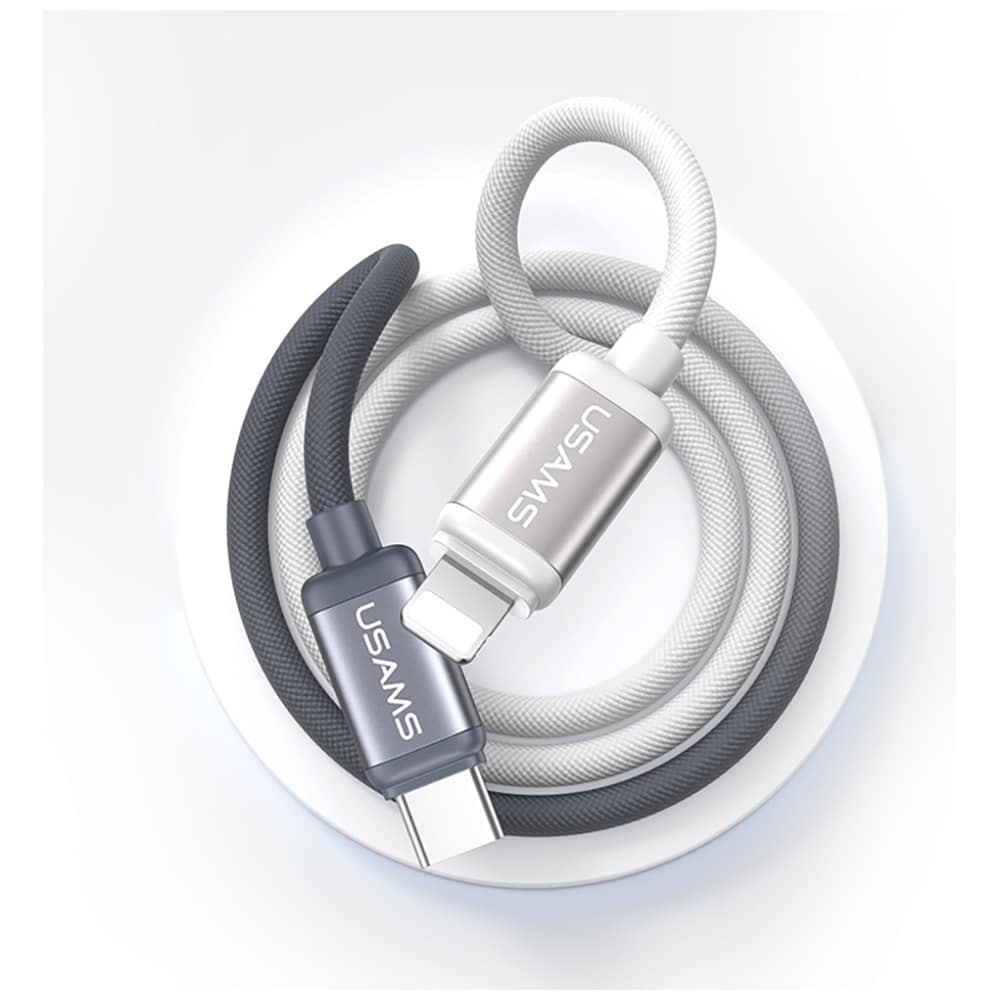 Καλώδιο Usams Bicolor Series Sj757 Pd 30w USB-C/lightning 1.2m Black And White - Image 3