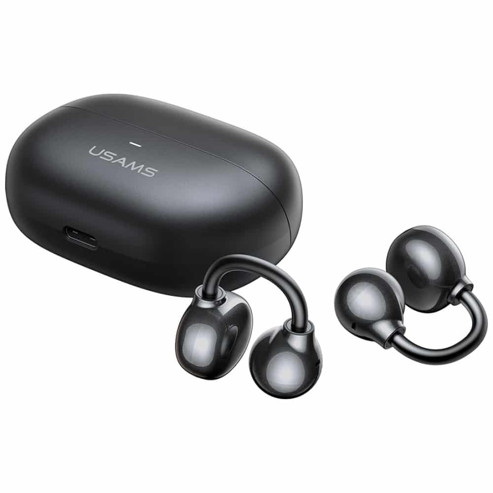Earphones Bluetooth Usams Echo R02 Clip-On Wireless Grey - Image 2
