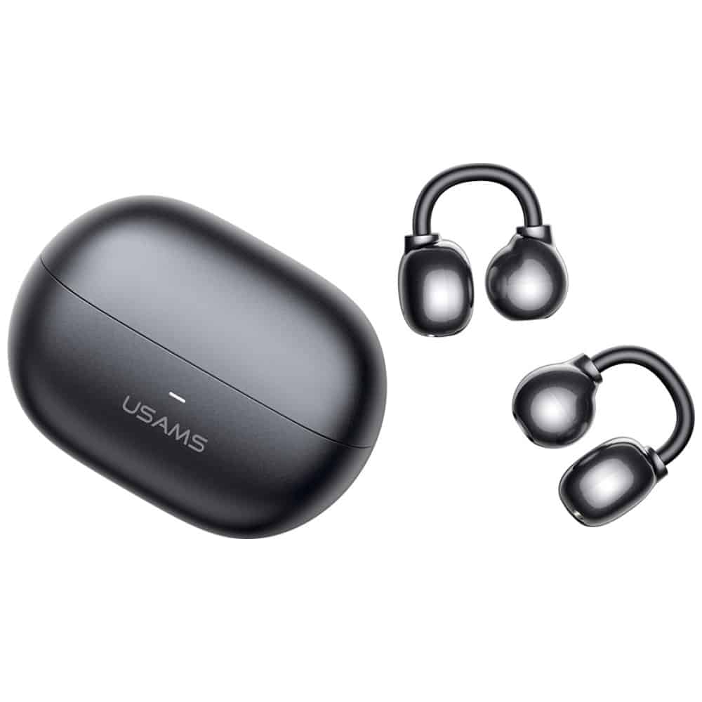 Earphones Bluetooth Usams Echo R02 Clip-On Wireless Grey - Image 4