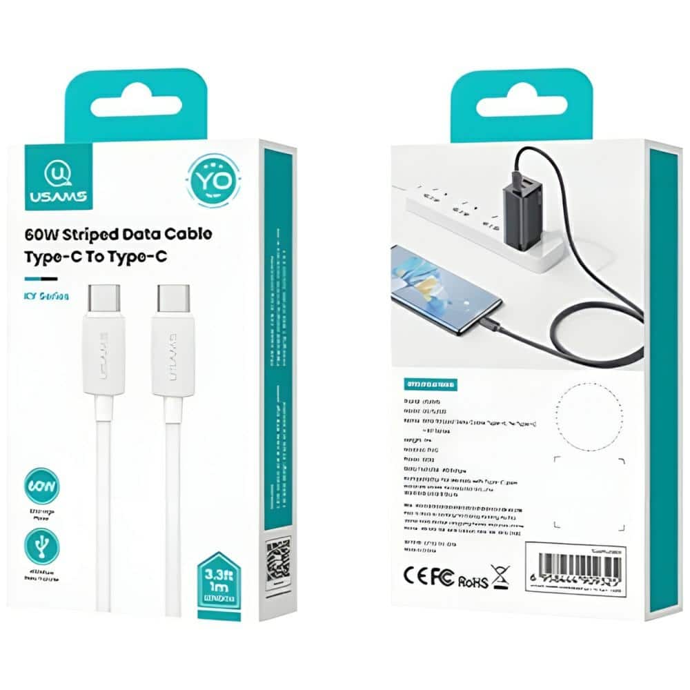 Καλώδιο Usams Ky Series Us-Sj696 60w USB-C To USB-C 2m White - Image 15