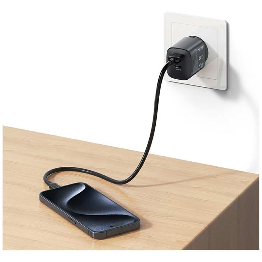 Wall Charger Usams Cc290 T66 45w Gan 1xusb-A 1xusb-C Silver - Image 9