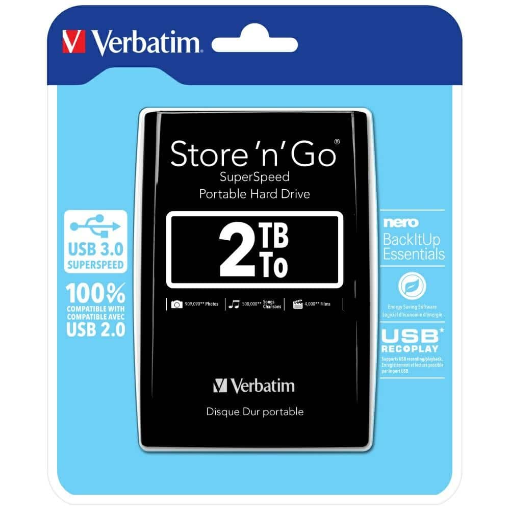 Εξωτερικός Σκληρός Δίσκος Verbatim Store 'n' Go USB 3.0 Hdd 2tb Μαύρος 53177 - Image 11