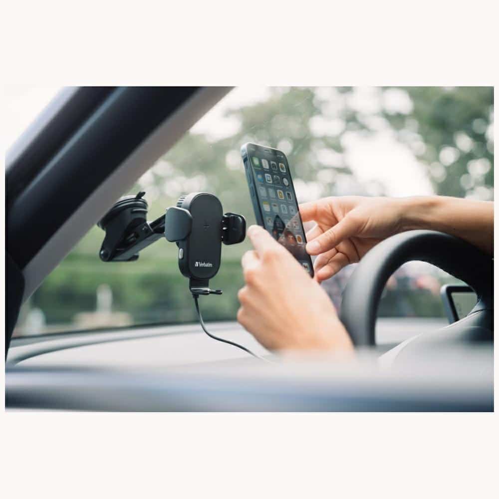 Car Holder With Wireless Charger Verbatim Fwc-01 15w Qi Black 49552 - Image 8