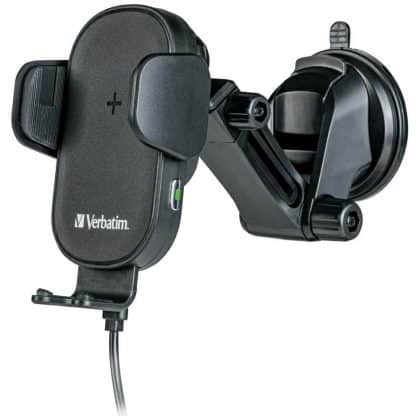 Car Holder With Wireless Charger Verbatim Fwc-01 15w Qi Black 49552