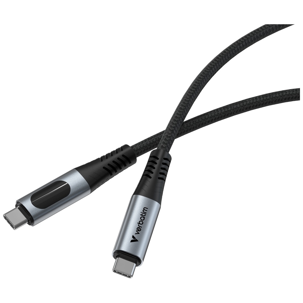 Καλώδιο Verbatim Sync & Charge USB-C To USB-C 40gb/s 240w Display 120cm Black 31849 - Image 2