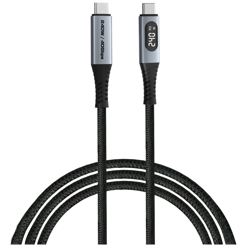 Καλώδιο Verbatim Sync & Charge USB-C To USB-C 40gb/s 240w Display 120cm Black 31849 - Image 3