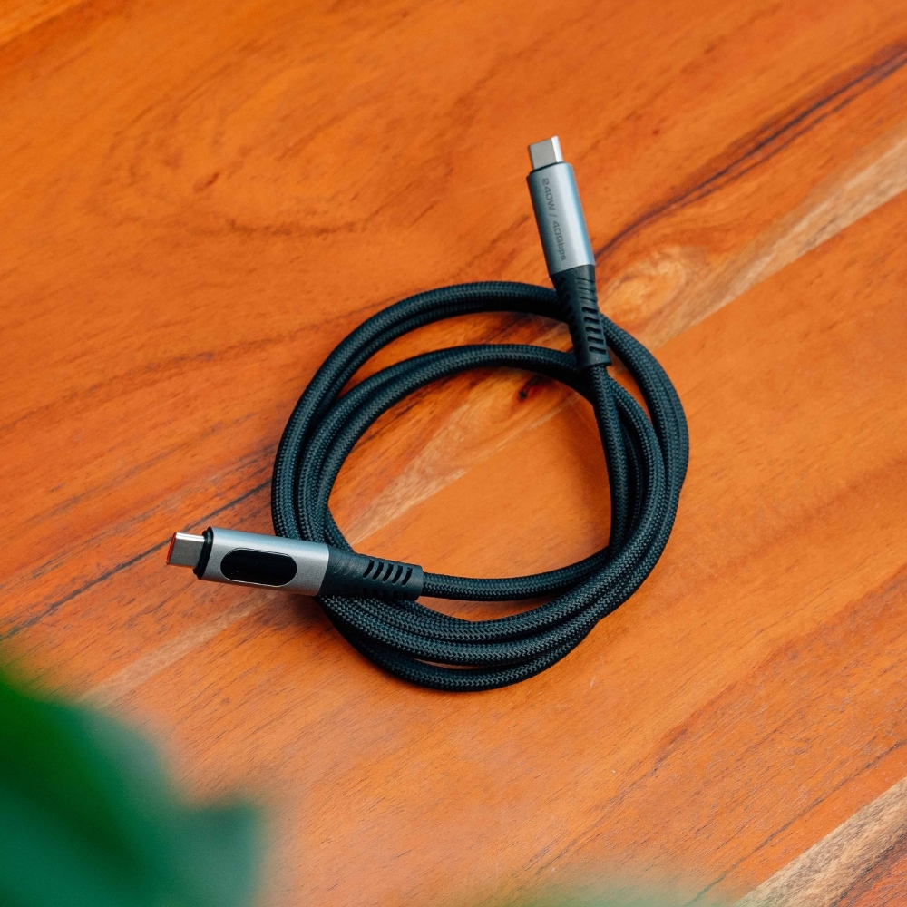 Καλώδιο Verbatim Sync & Charge USB-C To USB-C 40gb/s 240w Display 120cm Black 31849 - Image 4