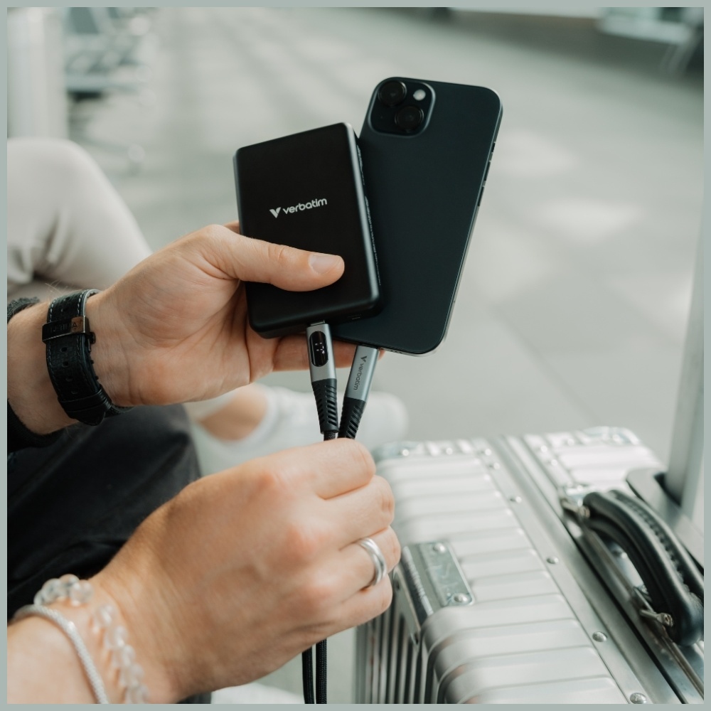 Καλώδιο Verbatim Sync & Charge USB-C To USB-C 100w Display 120cm Black 31848 - Image 4