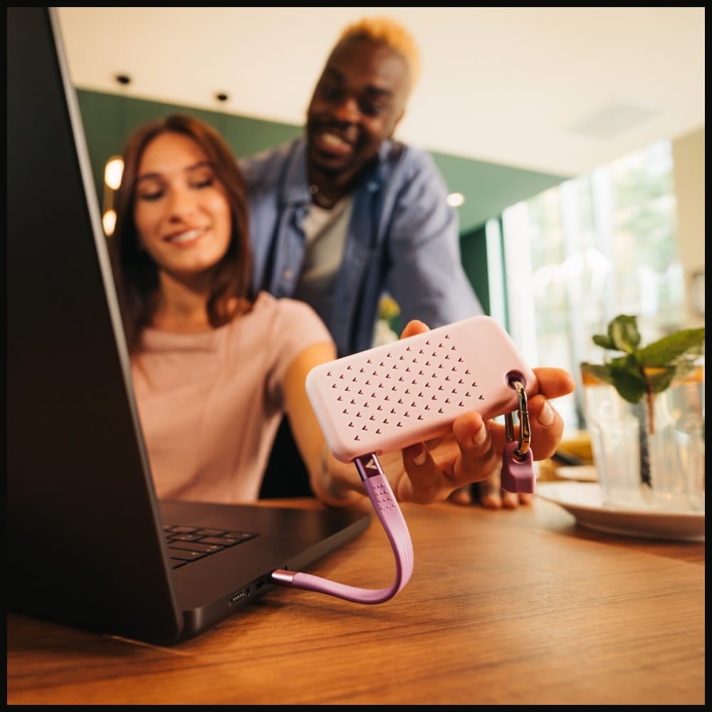 Εξωτερικός Δίσκος Verbatim Pocket Ssd 2tb USB-C 3.2 Gen 2 Λευκό-Μωβ 32323 - Image 7