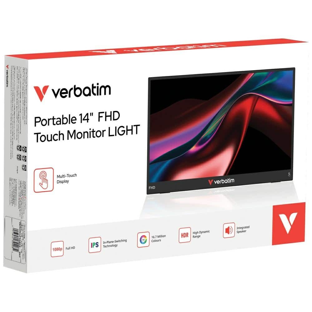 Φορητή Οθόνη Αφής Verbatim Light 14" Fhd Μαύρη 32400 - Image 4