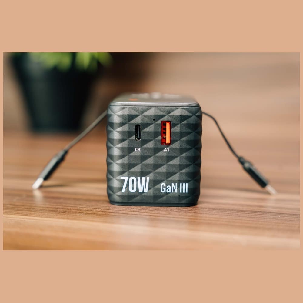 Verbatim Ταξιδιωτικός Αντάπτορας Eu/uk/us Gan 1xusb-C/1xusb-A/2xusb-C Pd 70w Μαύρος 30186 - Image 4