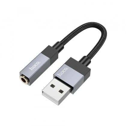 USB-A To 3.5mm Audio Adapter Hoco Upa32d, 0.15m, Black