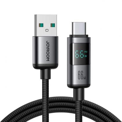 USB-A To USB-C Καλώδιο Joyroom S-A16 Pro Prism Display, 66w, 6a, 1.2m, Black