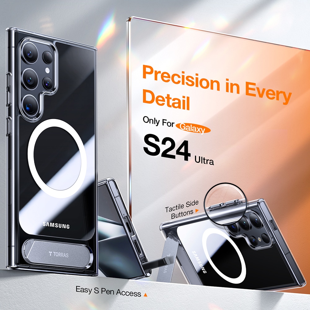 Torras Pstand - θήκη για Samsung Galaxy S24 Ultra - Διάφανο - Image 3
