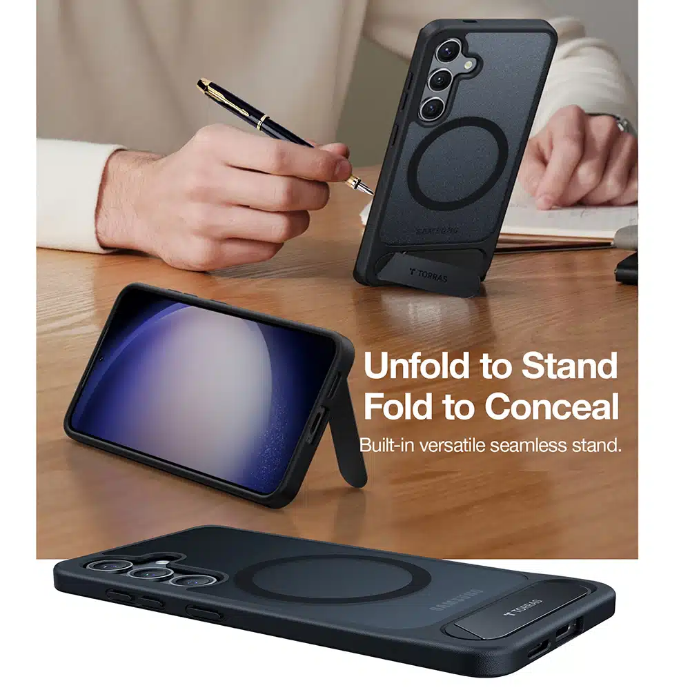 Torras Pstand - θήκη για Samsung Galaxy S24 - Μαύρο - Image 6