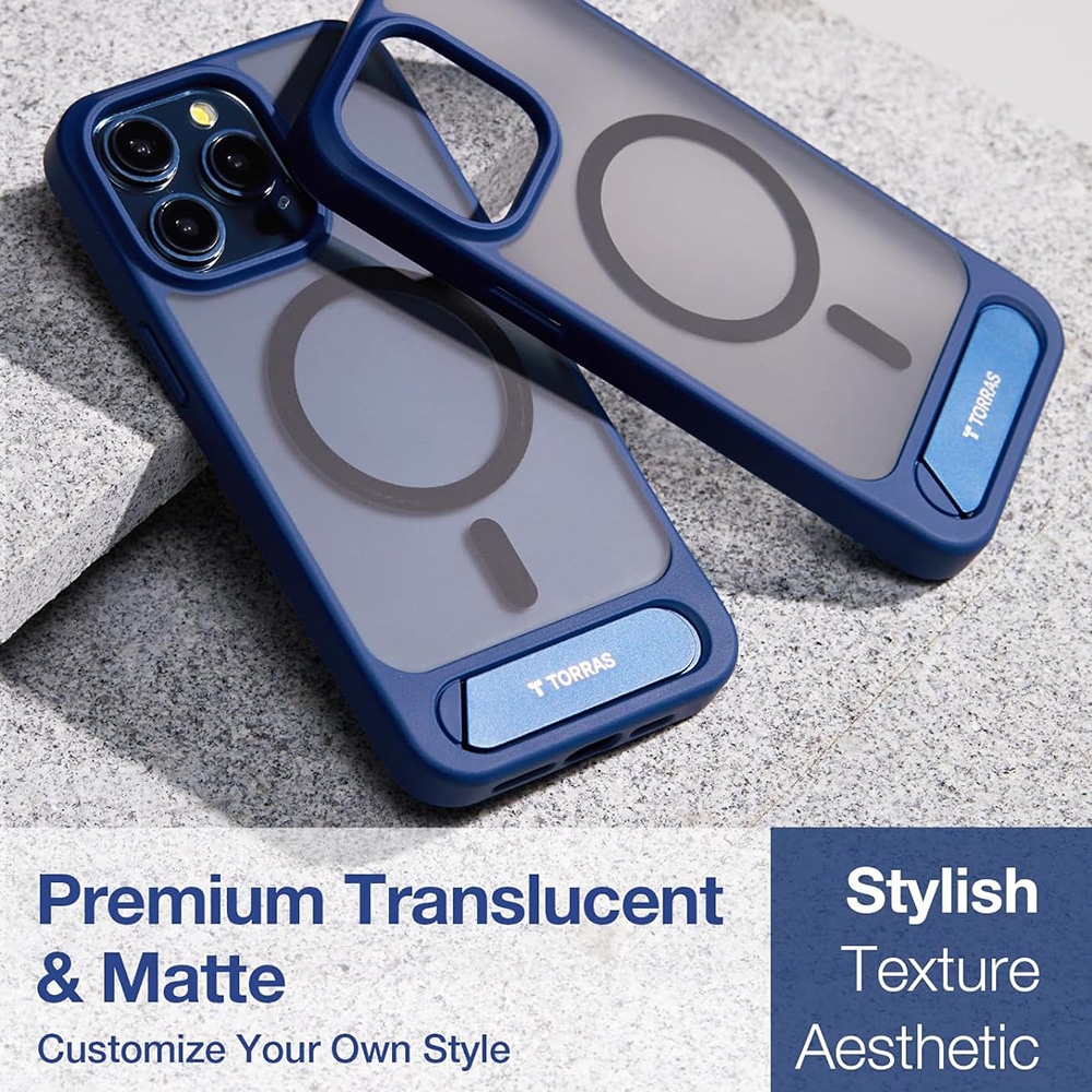Torras Pstand - θήκη για Apple iPhone 15 Pro Max - Μπλε - Image 7