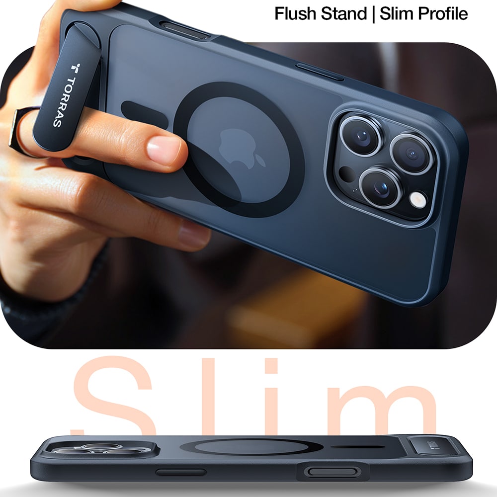 Torras Pstand - θήκη για Apple iPhone 16 Pro Max - Μαύρο - Image 5