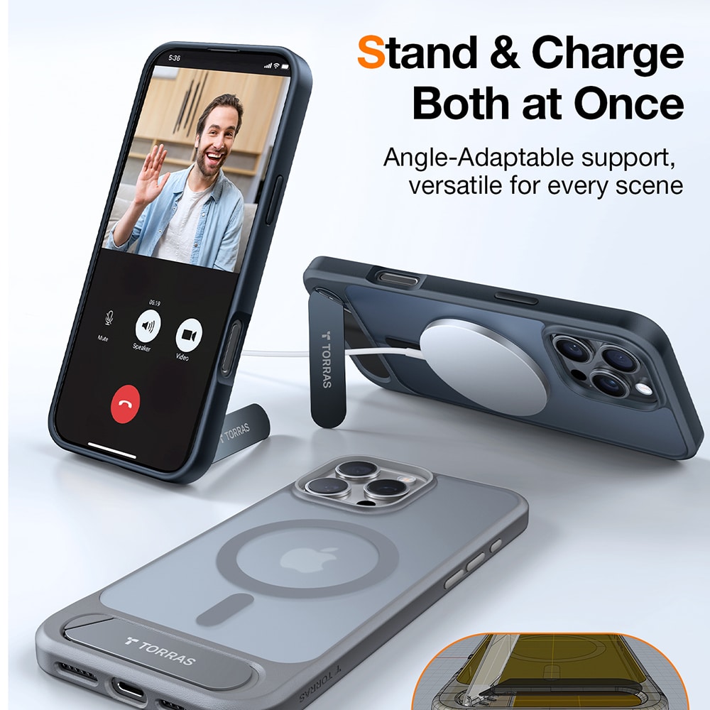 Torras Pstand - θήκη για Apple iPhone 16 Pro Max - Μαύρο - Image 6