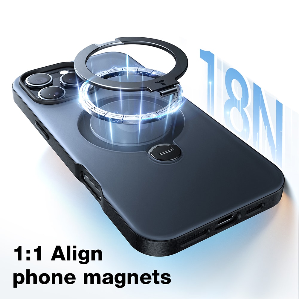 Torras Ostand Spin - θήκη για Apple iPhone 16 Plus - Μαύρο - Image 3
