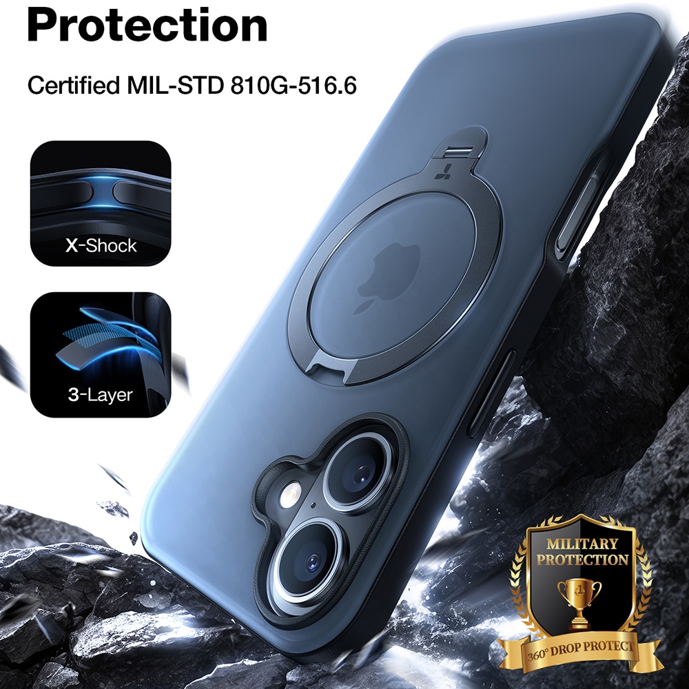 Torras Ostand Spin - θήκη για Apple iPhone 16 Plus - Μαύρο - Image 2
