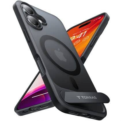 Torras Pstand - θήκη για Apple iPhone 16 - Μαύρο