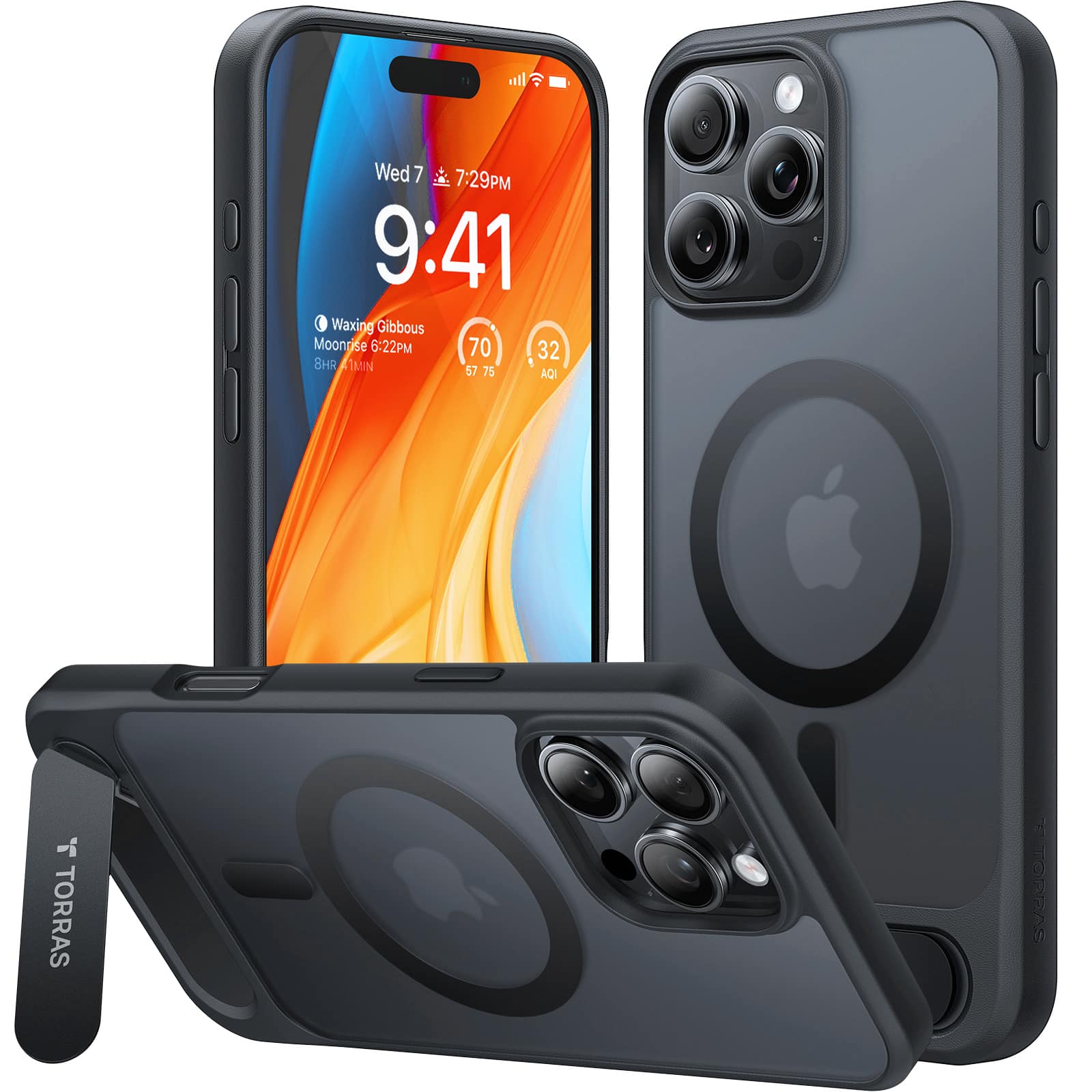 Torras Pstand - θήκη για Apple iPhone 16 Pro Max - Μαύρο - Image 2