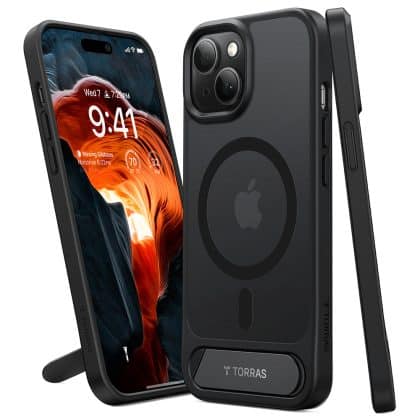 Torras Pstand - θήκη για Apple iPhone 15 Plus - Μαύρο